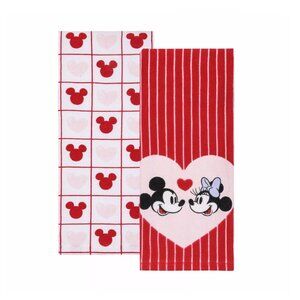 NEW 2Pk Mickey & Minnie Mouse Kitchen Towels